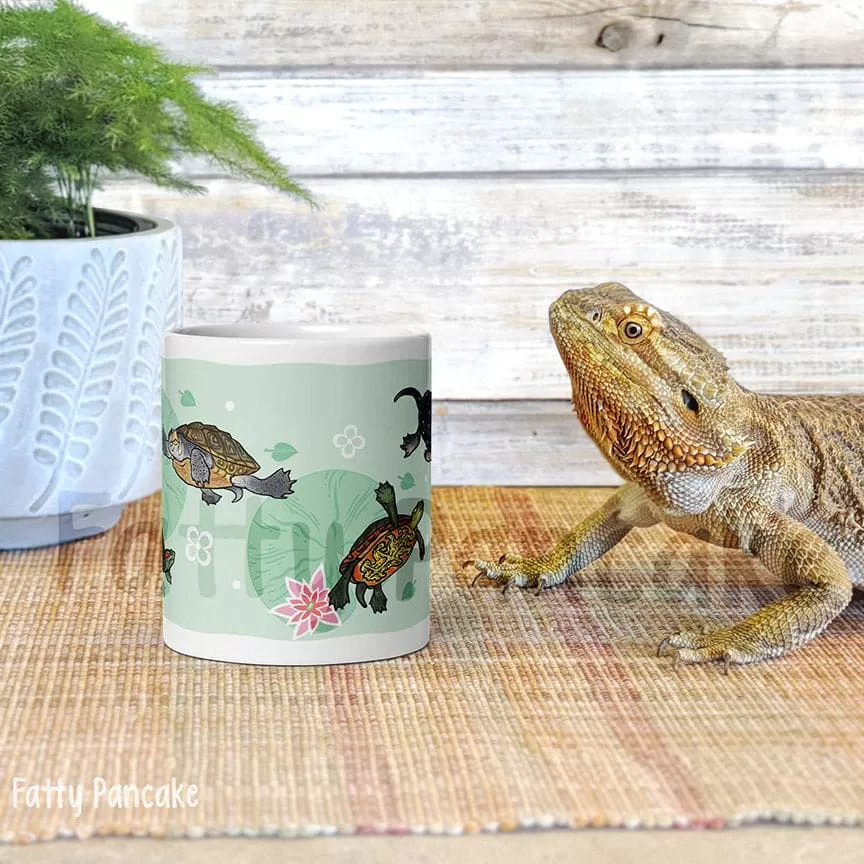 Turtles Mug, Red Eared Slider Mug, Spotted Turtle, Diamondback Terrapin, Painted Turtle, Ceramic Drinkware