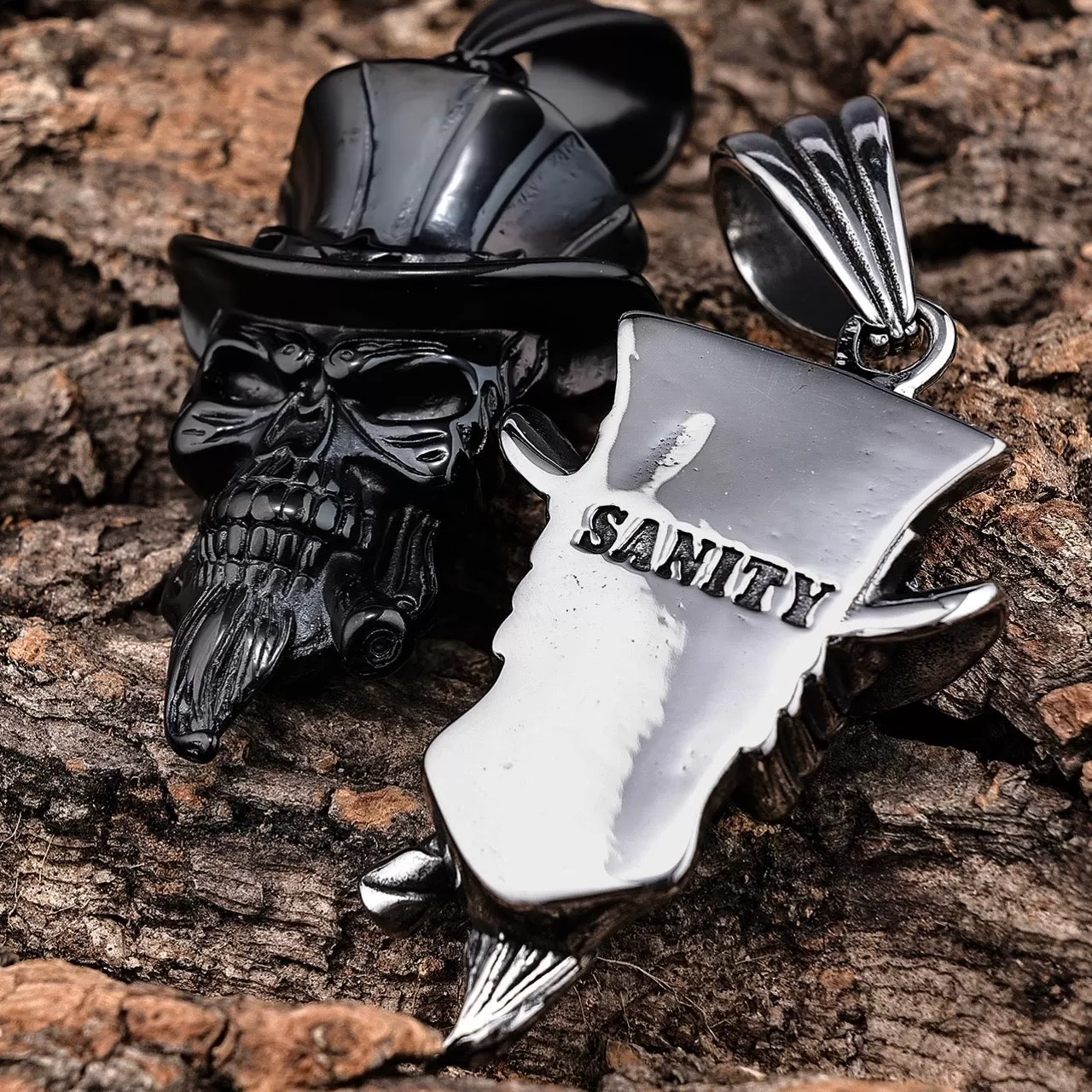 Uncle Sam Pendant Black Pendant & Necklace (302)