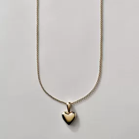 Voluptuous Heart Necklace, Gold