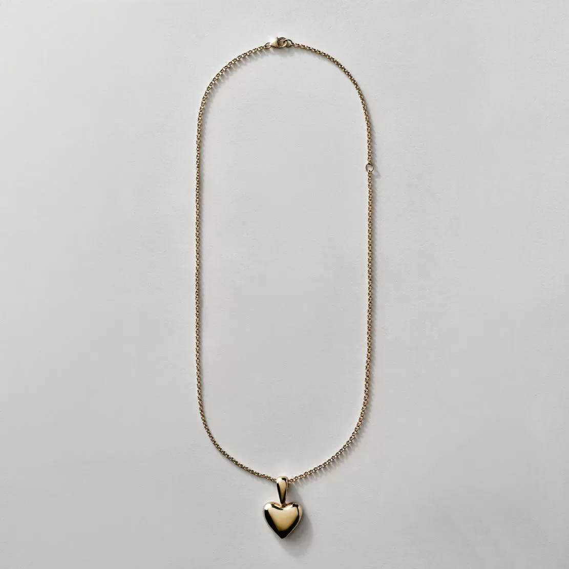 Voluptuous Heart Necklace, Gold