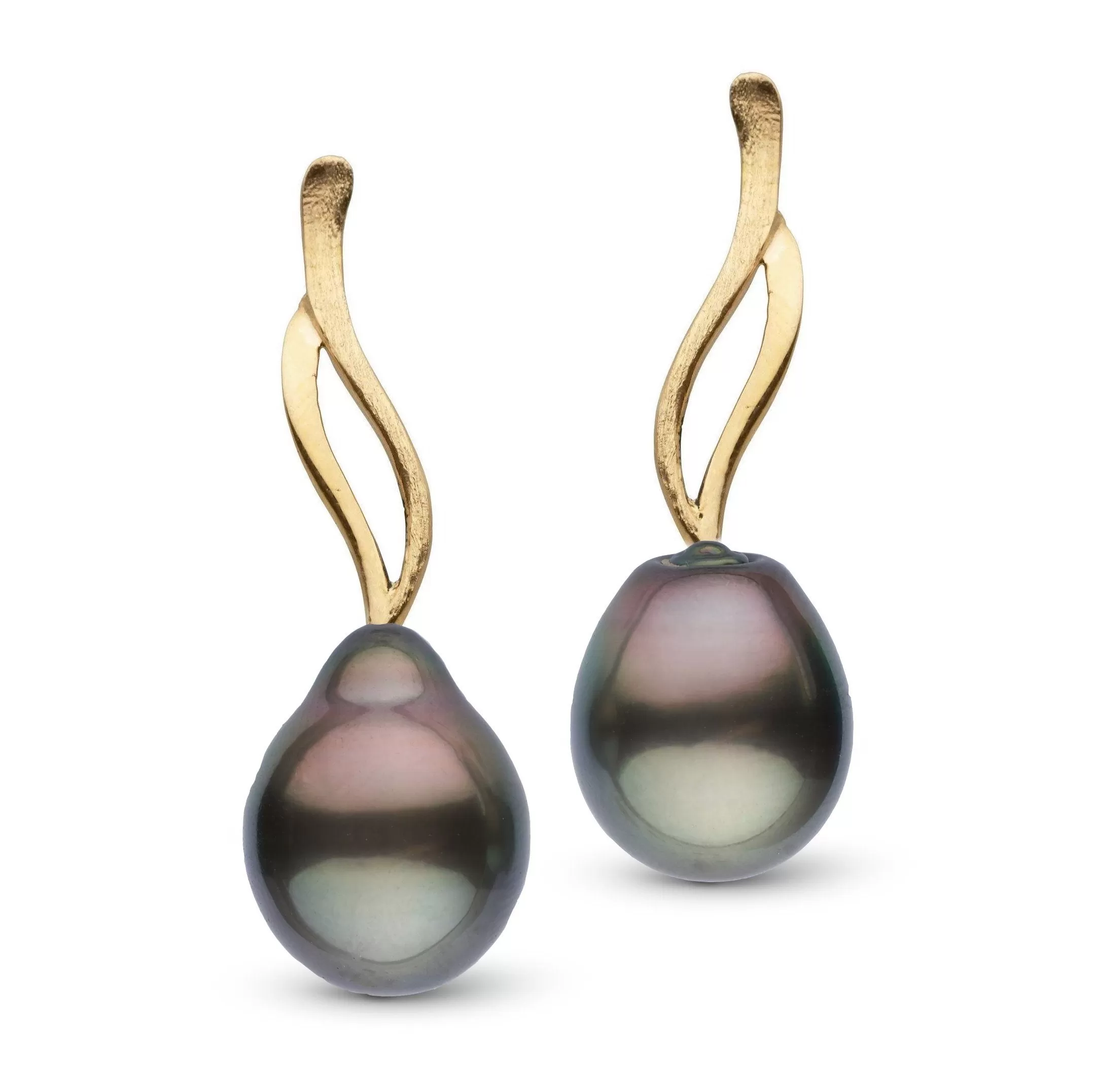 Wisp Collection Tahitian Drop 11.0-12.0 mm Pearl Earrings